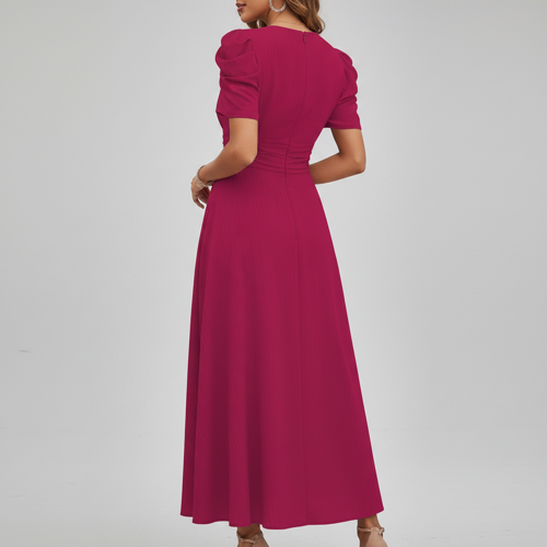 Dress for Women | New Year Party Outfit | Waist Cinched Puff Sleeve Western | Elegant Casual Wear (Dress 246) - Image 33
