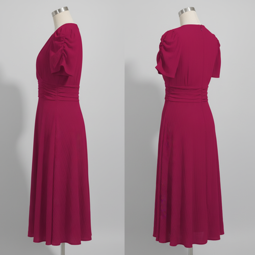 Dress for Women | New Year Party Outfit | Waist Cinched Puff Sleeve Western | Elegant Casual Wear (Dress 246) - Image 28