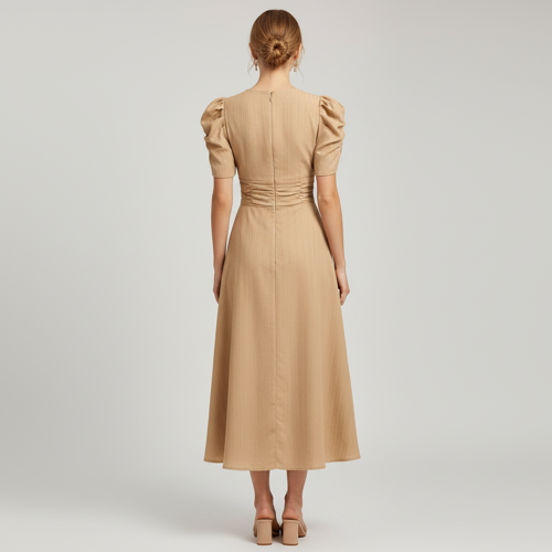 Dress for Women | New Year Party Outfit | Waist Cinched Puff Sleeve Western | Elegant Casual Wear (Dress 246) - Image 23