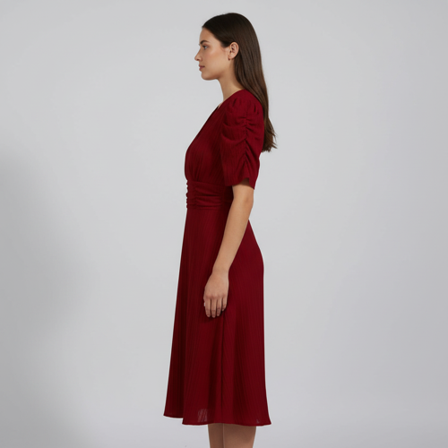 Dress for Women | New Year Party Outfit | Waist Cinched Puff Sleeve Western | Elegant Casual Wear (Dress 246) - Image 20