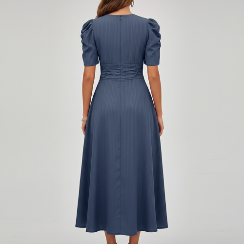 Dress for Women | New Year Party Outfit | Waist Cinched Puff Sleeve Western | Elegant Casual Wear (Dress 246) - Image 16