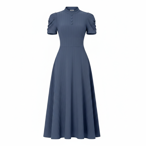 Dress for Women | New Year Party Outfit | Waist Cinched Puff Sleeve Western | Elegant Casual Wear (Dress 246) - Image 9