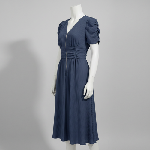 Dress for Women | New Year Party Outfit | Waist Cinched Puff Sleeve Western | Elegant Casual Wear (Dress 246) - Image 10