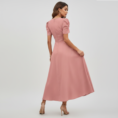 Dress for Women | New Year Party Outfit | Waist Cinched Puff Sleeve Western | Elegant Casual Wear (Dress 246) - Image 11