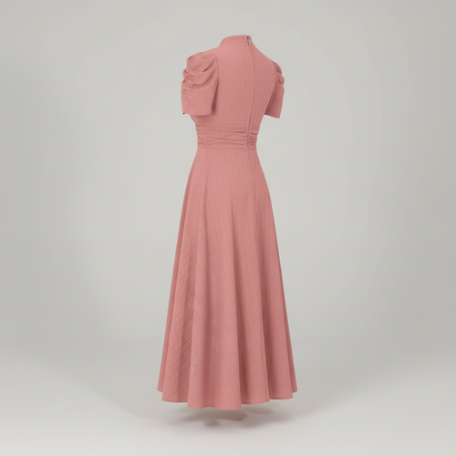 Dress for Women | New Year Party Outfit | Waist Cinched Puff Sleeve Western | Elegant Casual Wear (Dress 246) - Image 5