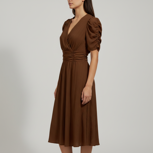Dress for Women | New Year Party Outfit | Waist Cinched Puff Sleeve Western | Elegant Casual Wear (Dress 246) - Image 24