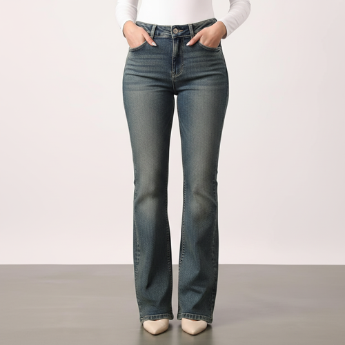 Women Bootcut Jeans – Cotton Blend - Image 4