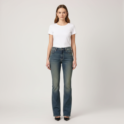 Women Bootcut Jeans – Cotton Blend - Image 7