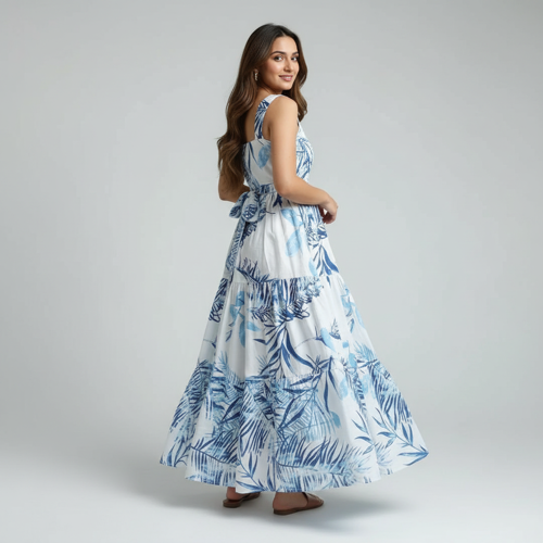 Women Maxi Dress – Sleeveless, Maxi Length - Image 3