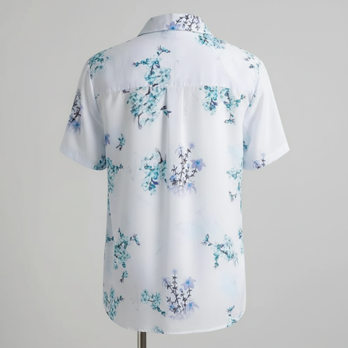 Shirt Short Sleeve Button Down Top | Casual Summer Blouse Lightweight Soft Fabric Regular Fit Stylish Top - Image 9