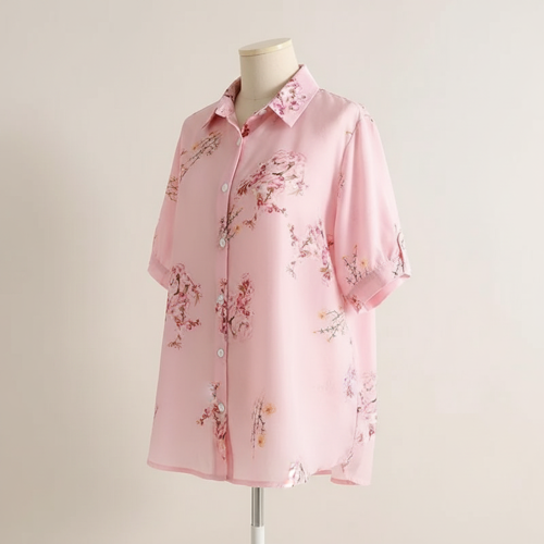 Shirt Short Sleeve Button Down Top | Casual Summer Blouse Lightweight Soft Fabric Regular Fit Stylish Top - Image 11