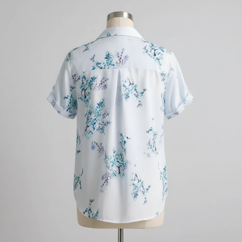 Shirt Short Sleeve Button Down Top | Casual Summer Blouse Lightweight Soft Fabric Regular Fit Stylish Top - Image 19