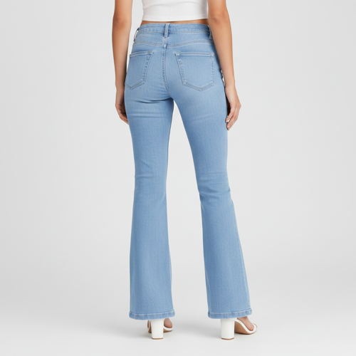 Jeans | Stretchable Denim Pant | 3 Button Front Closure | Flared Bell Bottom Style Casual for Girls & Ladies (Sizes 26-34) - Image 16