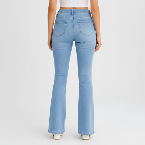 Jeans | Stretchable Denim Pant | 3 Button Front Closure | Flared Bell Bottom Style Casual for Girls & Ladies (Sizes 26-34) - Image 18