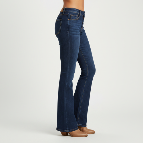 Jeans | Stretchable Denim Pant | 3 Button Front Closure | Flared Bell Bottom Style Casual for Girls & Ladies (Sizes 26-34) - Image 4