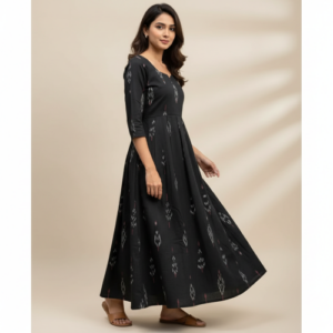 Women Maxi Dress - Cotton Blend, Maxi Length