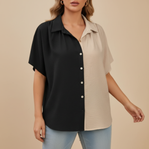 Women – Korean Casual Short Sleeve Loose Fit Top | Plus Size Summer Wear for Girls & Women