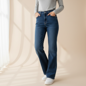 Women Bootcut Jeans - Cotton Blend