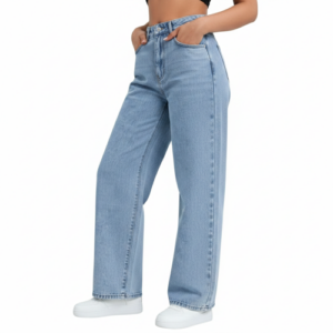 Jeans – Baggy Denim Pants, Loose Fit Casual Straight Leg Pant for Girls & Womens