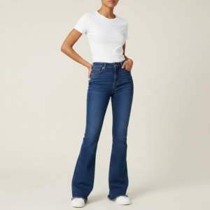 Women Bootcut Jeans - Cotton Blend