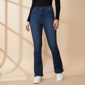 Women Bootcut Jeans - Cotton Blend
