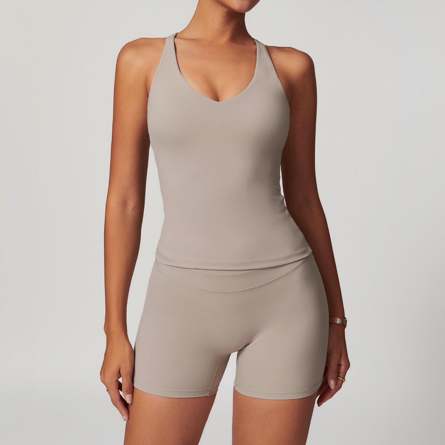 Morpho Aura Women's U-Neck Racerback Padded Yoga Workout Tank Top - Image 3